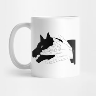 Devine Dog Hand Sign Mug